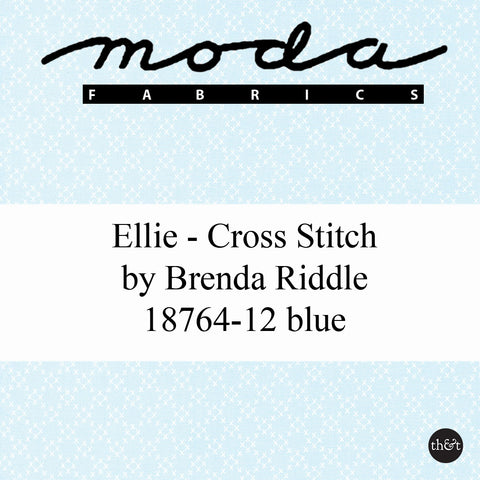 Ellie | Cross Stitch | Blue | 100% cotton | Brenda Riddle