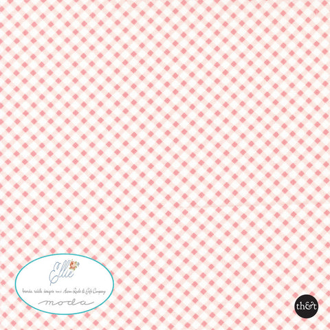 Ellie | Gingham | Coral (pink) | 100% cotton | Brenda Riddle