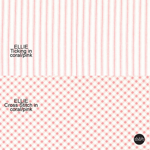 Ellie | Gingham | Coral (pink) | 100% cotton | Brenda Riddle