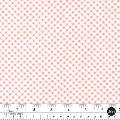 Ellie | Gingham | Coral (pink) | 100% cotton | Brenda Riddle