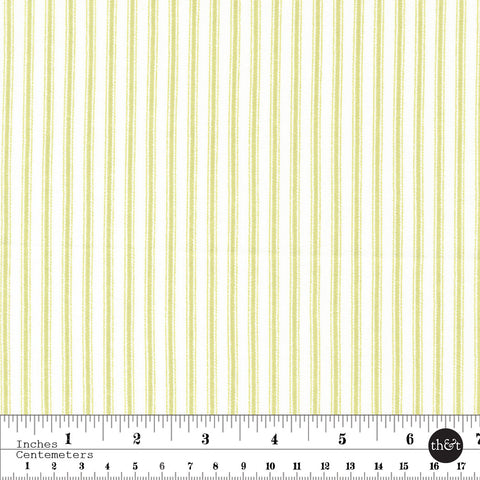 Ellie | Ticking | Green | 100% cotton | Brenda Riddle