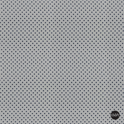 Polka Dot Flannel - Soft white with small dark blue dots