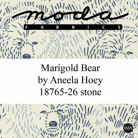 Bear Marigold | Stone | 100% cotton | Aneela Hoey