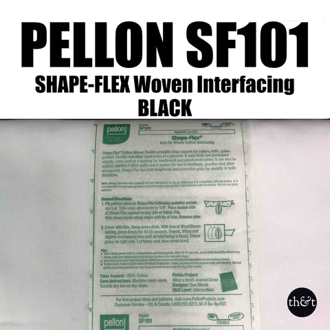 PELLON SF101 | BLACK | Shape-flex Woven Interfacing | by the yard