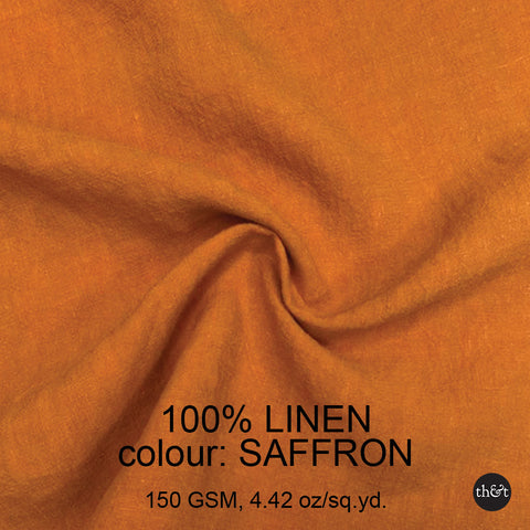 Saffron Linen | 150GSM | European flax sustainably cultivated