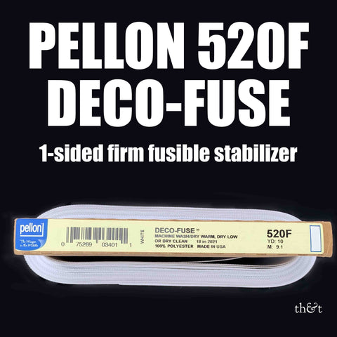 PELLON 520F DECO-FUSE | 1-sided thin Fusible firm stabilizer by the yard | bag making | tote stabilizer