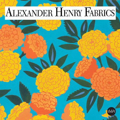 Maravilla | Marigold | French Blue | Alexander Henry Fabrics | 8918C