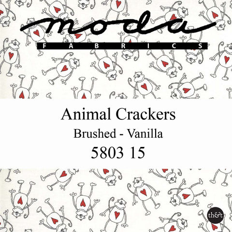 ANIMAL CRACKERS MONKEYS | BRUSHED/FLANNEL | Vanilla | Sweetwater | for Moda | Quilting Cotton | 5803B 15