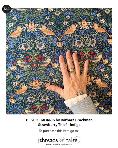 Best of Morris | STRAWBERRY THIEF FLORAL | Barbara Brackman | for Moda | Quilting Cotton | 8367 13