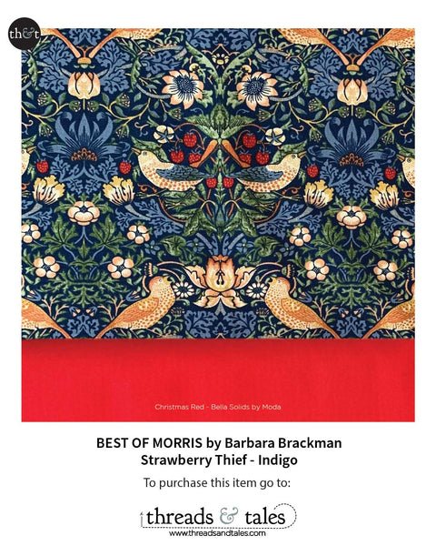 Best of Morris | STRAWBERRY THIEF FLORAL | Barbara Brackman | for Moda | Quilting Cotton | 8367 13