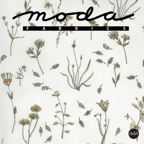 Botanicals | WILDFLOWERS | PARCHMENT | Janet Clare | for Moda | Quilting Cotton | 16911 11