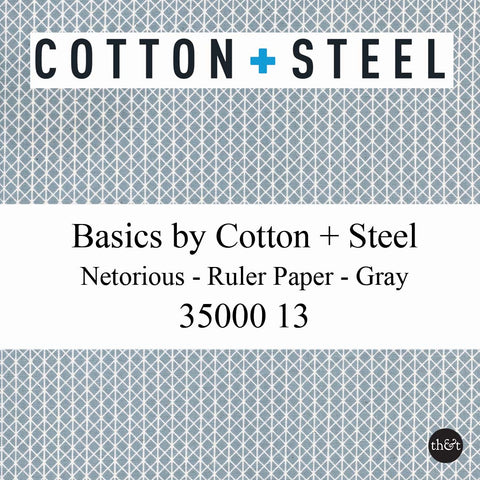 NETORIOUS | RULER PAPER | GRAY | Basics by Cotton + Steel | 35000 13