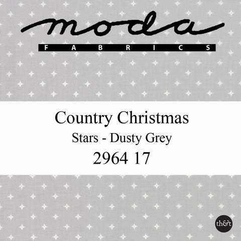 COUNTRY CHRISTMAS | Stars | Dusty Grey | Bunny Hill | for Moda | Quilting Cotton | 2964 17