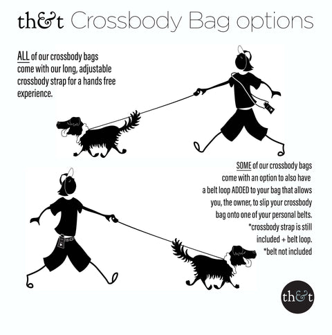 WAXED CANVAS Crossbody Dog Walker Phone Bag - Black