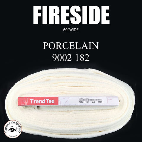 FIRESIDE | PORCELAIN | 60" wide Creamy coloured fabric | Plush + soft with a minimal pile | Great for quilt backings + appliqué | Super cozy