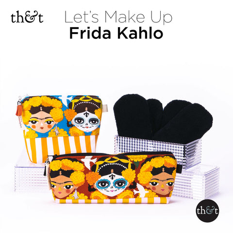 th&t MAKEUP BAGS - Faces - with 2 washable pads for application and removal of face products