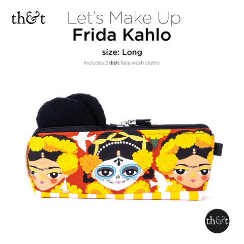 th&t MAKEUP BAGS - Faces - with 2 washable pads for application and removal of face products