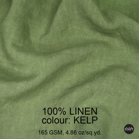 Kelp (green) Linen | 165GSM | European flax sustainably cultivated