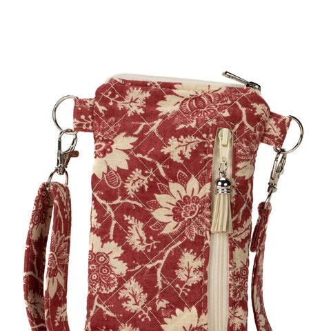 CROSS BODY MINI PHONE BAG - French Floral Red