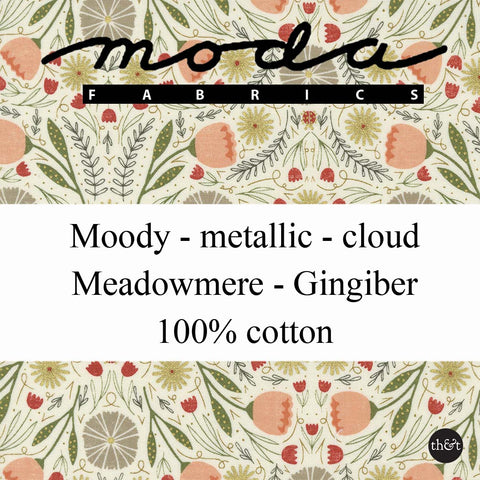 Moody | Metallic | Cloud | Meadowmere by Gingiber | 100% cotton