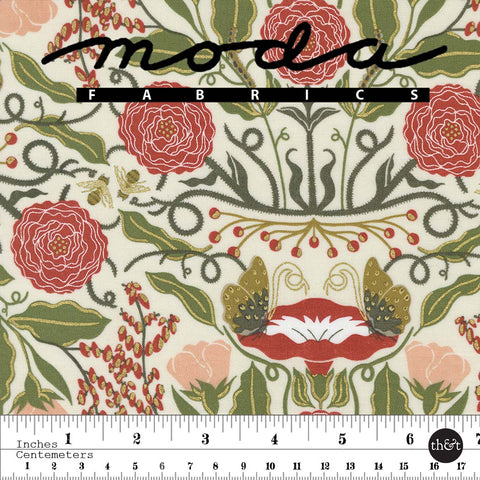 In the Meadow | Metallic | Cloud | Meadowmere by Gingiber | Cloud | 100% cotton