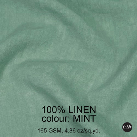 Mint (green/blue) Linen | 165GSM | European flax sustainably cultivated