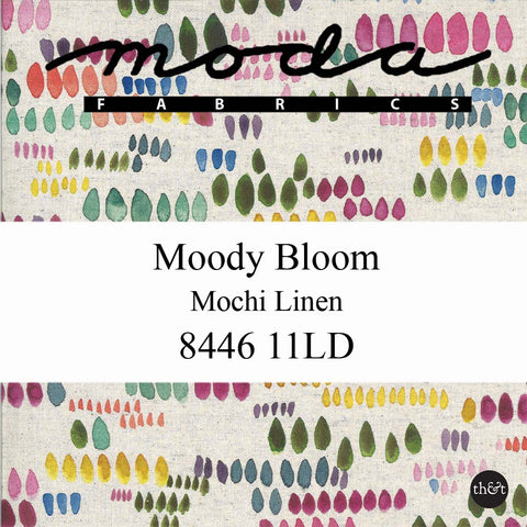 MOODY BLOOM | Rainbow | Mochi Linen | Create Joy Project | Laura Muir | for Moda | 8446 11LD