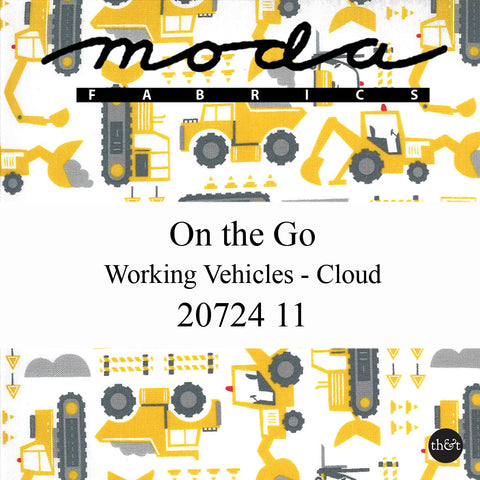 ON THE GO | WORKING VEHICLES | CLOUD | Stacy Iest Hsu | for Moda | Quilting Cotton | 20724 18