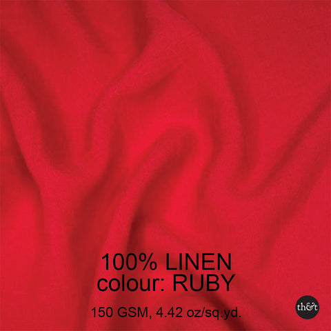 Ruby Red Linen | 150GSM | European flax sustainably cultivated