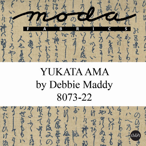 Yukata Kanji Ama | Tan | Text Japanese Asian Poetry | 48073 22 Moda #1